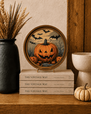 8" Round Jackolantern Art - 420 Home Decor - The Farmhouse
