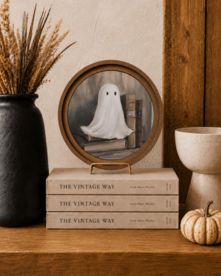 8" Round Library Ghost Art - 420 Home Decor - The Farmhouse