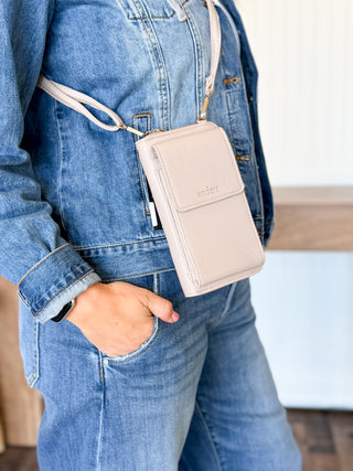 Kedzie Eclipse Smartphone Crossbody Open Stock, Cream