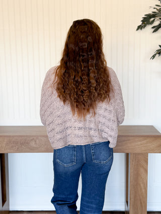 Twist & Turn Cable Knit Top, Caramel Almond