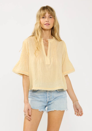 The Sienna Pintuck Blouse, Sunshine