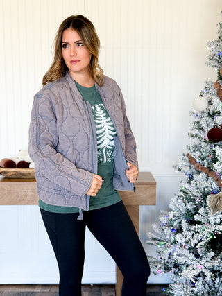 Arden Quilted Bomber Jacket