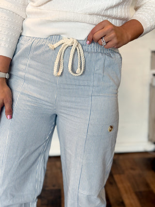 Sundown Stroll Striped Twill Joggers