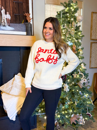 Santa Baby Embroidered Holiday Sweater