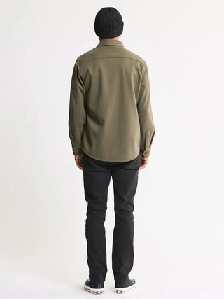 Brushed Twill Overshirt, Olive