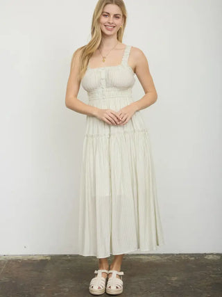 The Light Olive Buttonline Midi