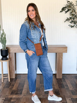 Kedzie Eclipse Smartphone Crossbody Open Stock, Chestnut