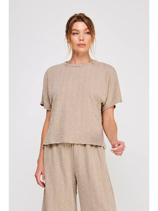 ALLIE ROSE Women's Oat & Honey Knit Top