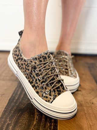 Very G Aman Slip On Sneaker, Tan Leopard