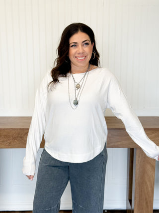 Soft Current Boatneck Pullover, Off White