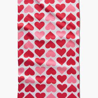 Geometry Tea Towel, Blushing Hearts