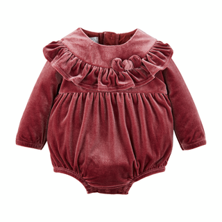Berry Velvet Baby Romper Bubble 180 One Piece Outfits The