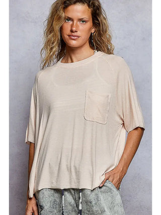 POL Women's Worn-In Comfort Tee, Baby Pink