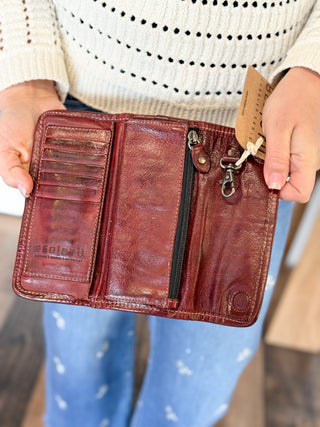 BedStu Canton Wallet, Cherry Lacquer