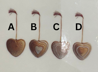 Hand-Painted Paper Mache Heart Ornament