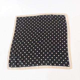 PRETTY SIMPLE Alice Square Scarf, Black Polka Dot