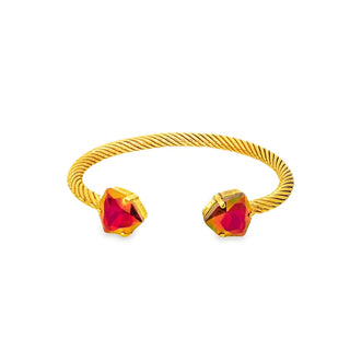 TOVA Charlotte Cuffs in Triangle, Scarlett Brandy
