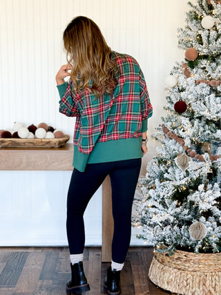 Holly Jolly Plaid Sweatshirt