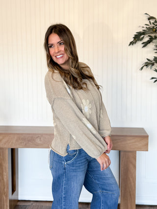 Sandstone Bloom Lightweight Sweater