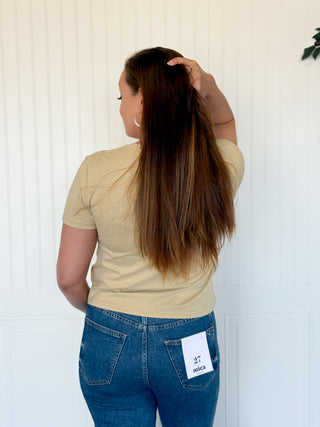 Mineral Wash Standard-Fit Jersey Tee, Classic Beige