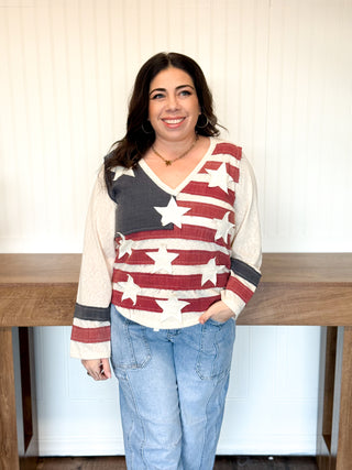 All American Ease Long Sleeve Top, Cream