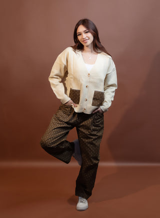 COZY CO Women's Folk Harvest Contrast Pants