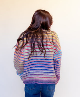 TWENTIFOURTH Women's Somewhere Over the Rainbow Knit Cardigan