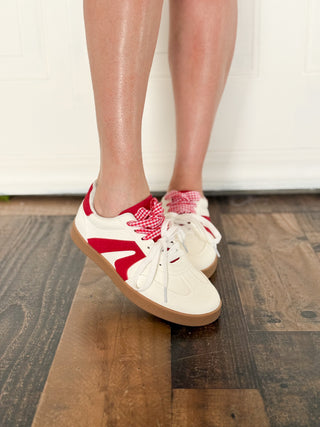 Very G Retro Throwback Sneaker, Red & White
