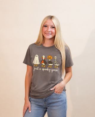 Women's Goose Halloween Party Cotton Graphic Tee