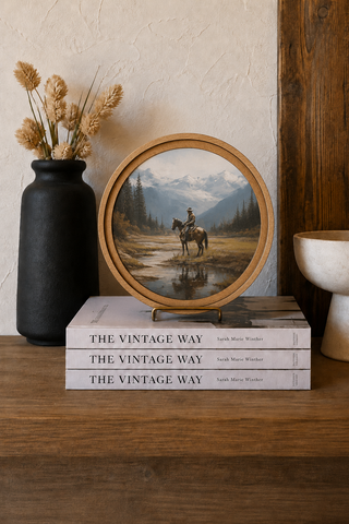 8" Round Mountain Cowboy Art