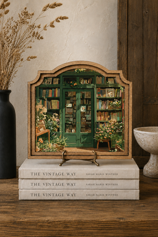 Book Store Provincial Framed Art 9”x10”