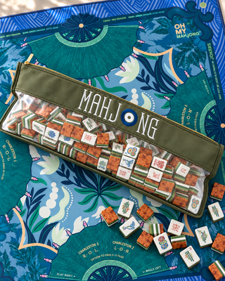 OH MY MAHJONG Forest Green Mahjong Bag