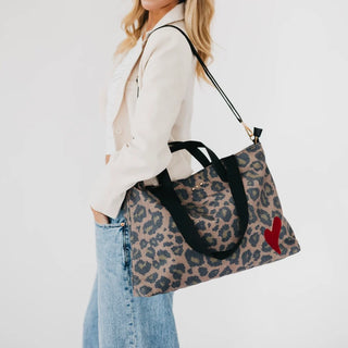 Pretty Simple Chelsie Canvas Printed Tote, Leopard