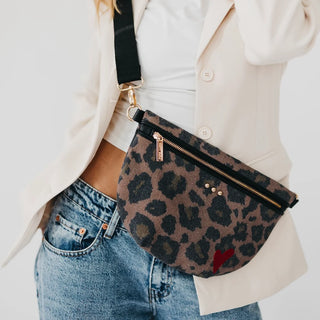 Colby Canvas Printed Bum Bag, Leopard