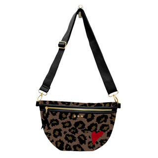 Colby Canvas Printed Bum Bag, Leopard
