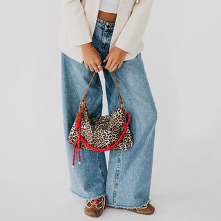 Pretty Simple Cosette Canvas Shoulder Bag, Leopard