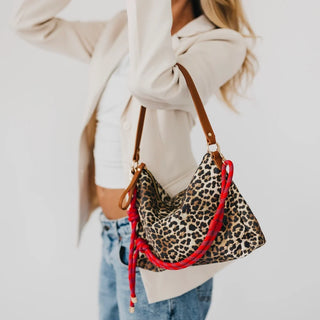 Pretty Simple Cosette Canvas Shoulder Bag, Leopard
