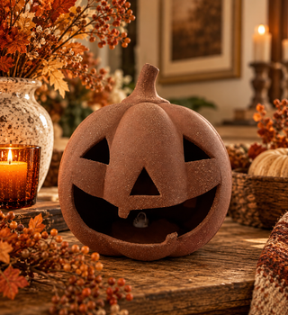 Large Cement Jack O' Lantern