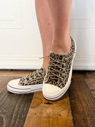 Very G Aman Slip On Sneaker, Tan Leopard