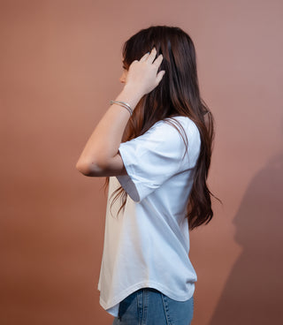 Stitch & Co. Homestead Short Sleeve Knit Top, White