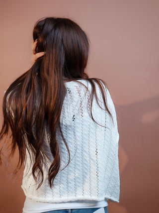 ALLIE ROSE Women's Off-White Maple Sweater