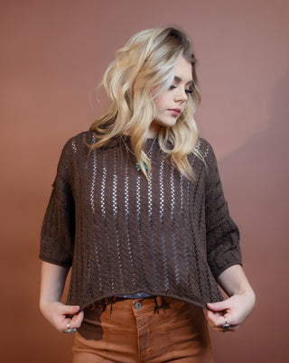 ALLIE ROSE Women's Chocolate Maple Sweater
