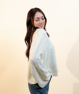 POL Women's Meadow Mist Floral Quarter-Zip