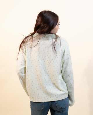 POL Women's Meadow Mist Floral Quarter-Zip