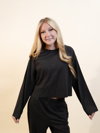 THE BLANK LAB Women's Weathered Cotton Long Sleeve