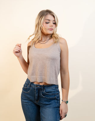 COZY CO Women's Toasted Mocha Layering Tank