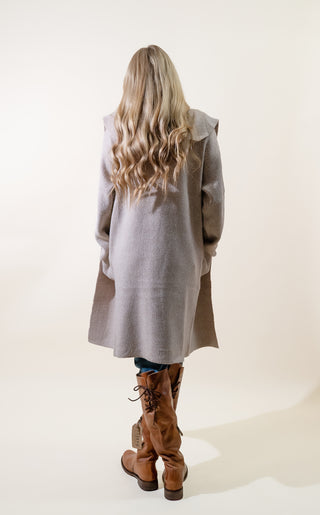 COZY CO Women's Oatmeal Orchard Hooded Cardigan