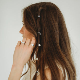 K'LANI "Luna" Silver & Cool Toned Hair Tie Rings
