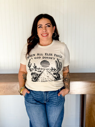 When All Else Fails Unisex Graphic Tee, Natural