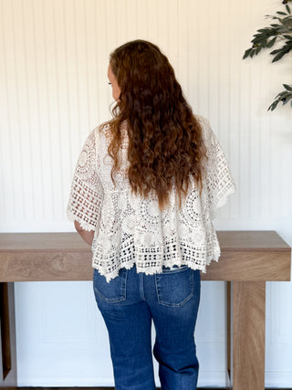 Natural Coast Crochet Flare Top